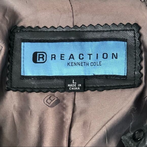 Kenneth Cole Reaction Leather Jacket Size Large - Picture 11 of 12